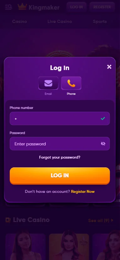 mobiler Login kingmaker casino